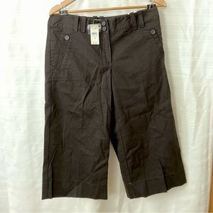 Ann Taylor LOFT cropped pants, NWT, Womens size 6, dark brown